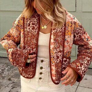 Casual Women's Vacation Floral Printed Colorful Printed Quilted Pl